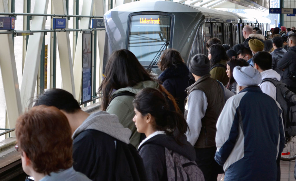 Skytrain crowd
