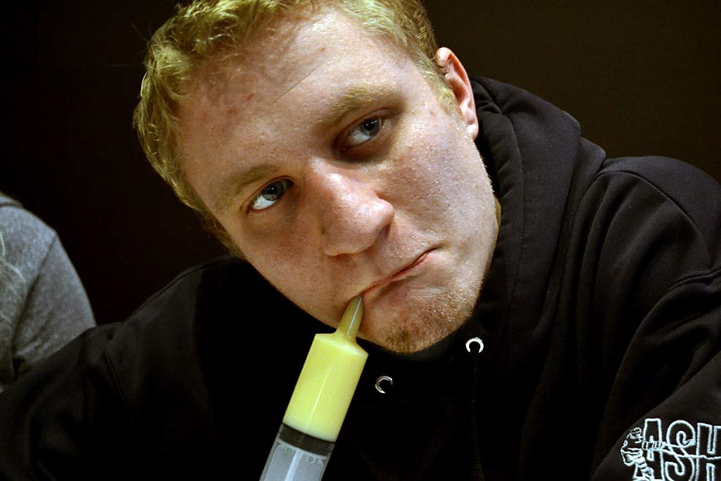 drinking hot chocolate